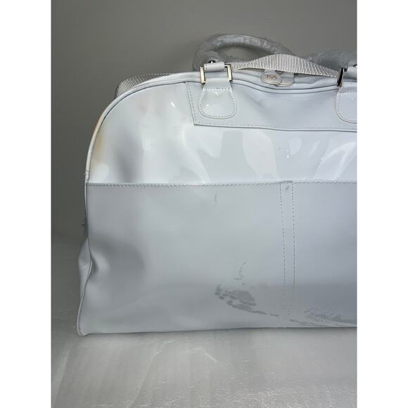 Moroccanoil White Vinyl Carry-On Overnight Travel Duffle Bag – 18x7x12 - Picture 4 of 15